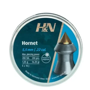 تصویر ساچمه H&N هورنت کالیبر 5.5 با نوک برنجی