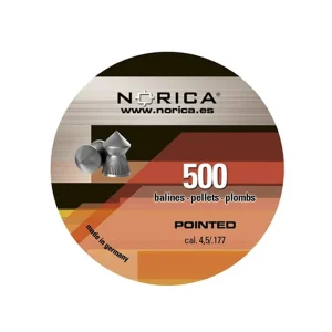 تصویر ساچمه JSB گرین 7.33 کالیبر 4.5 مدل نوریکا Pointed برای شکار و تیراندازی هدف