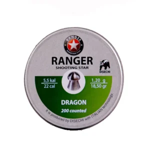 تصویر ساچمه رنجر دراگون کالیبر 5.5 در بسته‌بندی فلزی